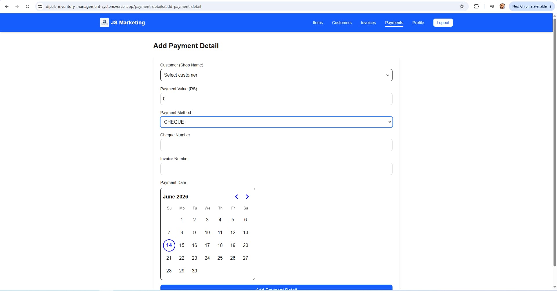 Sales, Inventory and Invoicing Management System screenshot 3