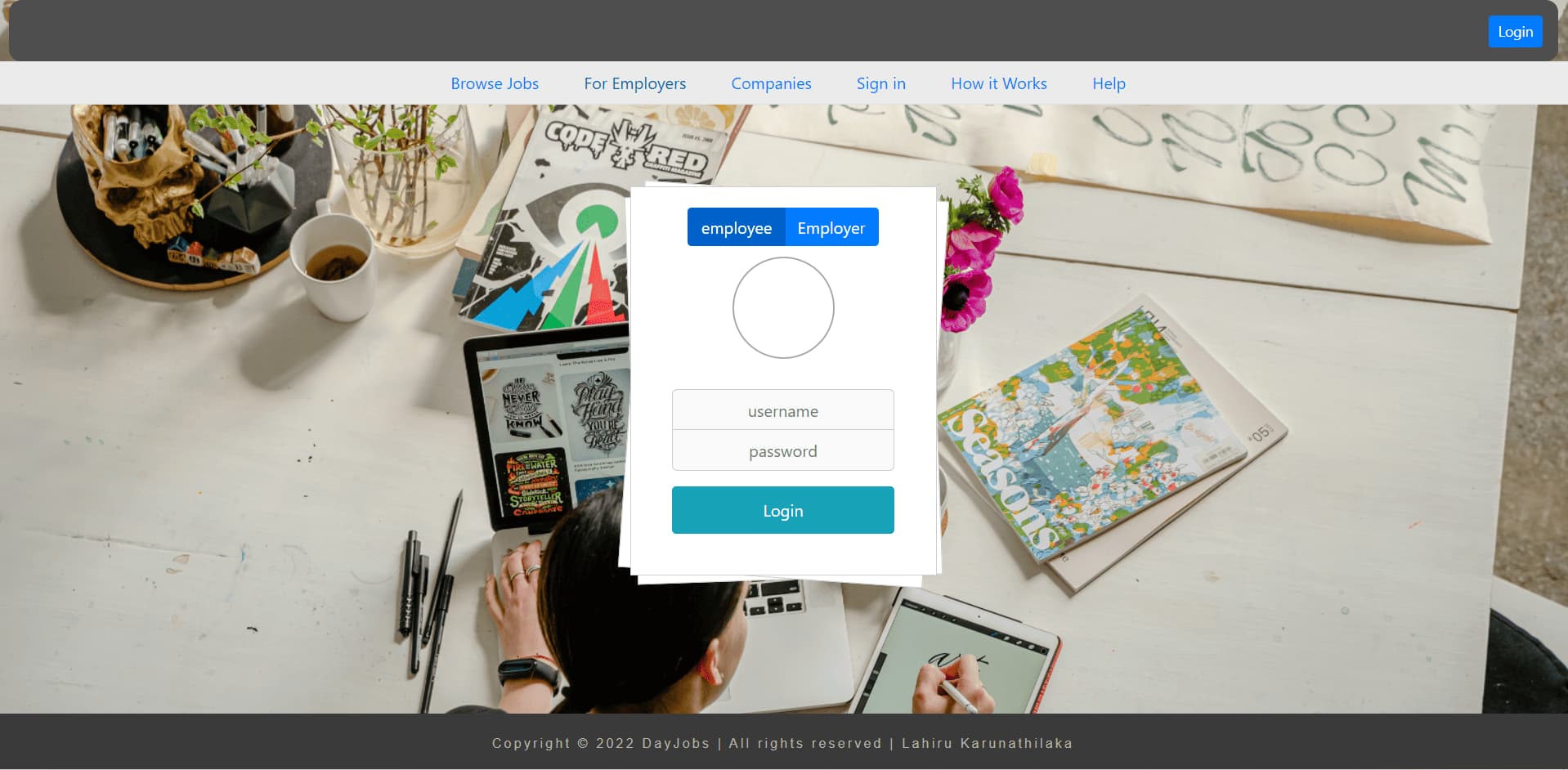 Online Part-Time Job Portal screenshot 1