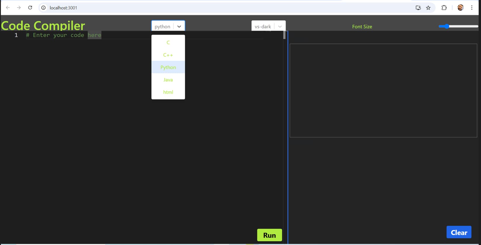 Online Compiler screenshot 2