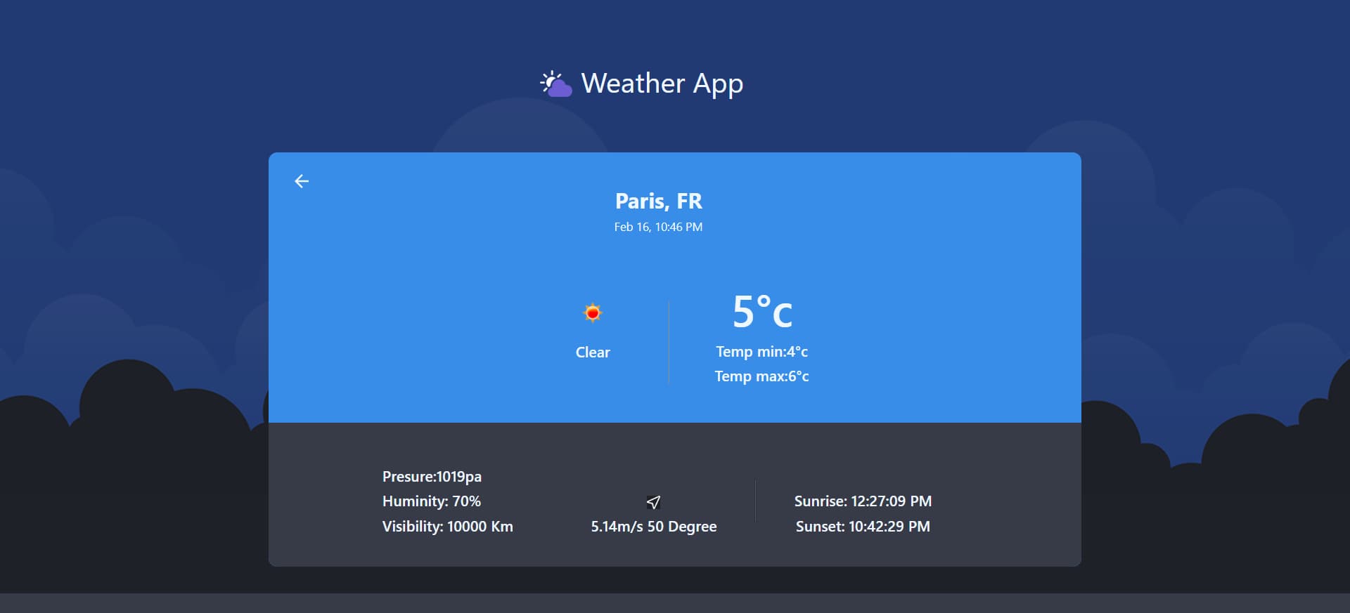 Weather App screenshot 2